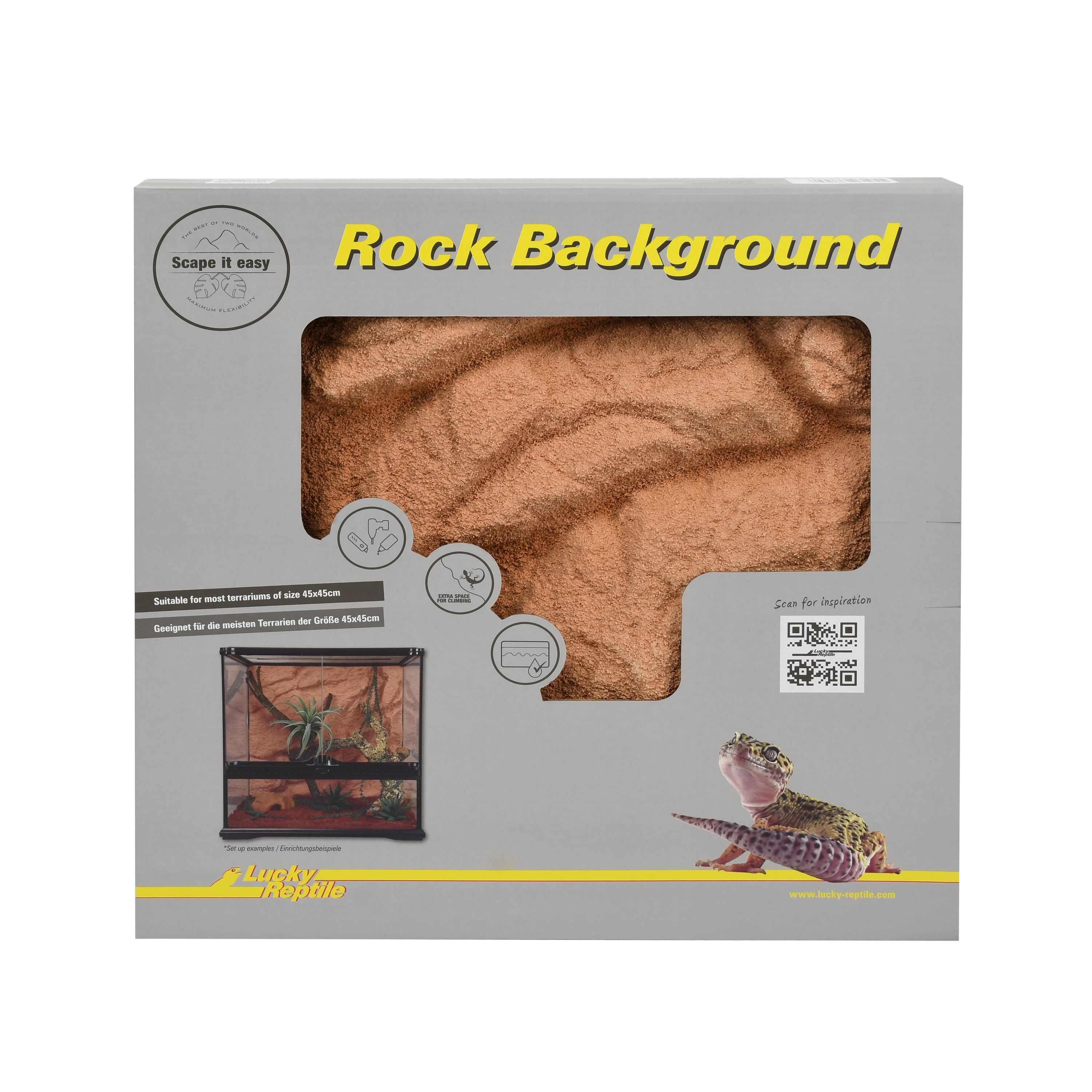 Lucky Reptile Rock Background  43 x 43 cm|Outback Red