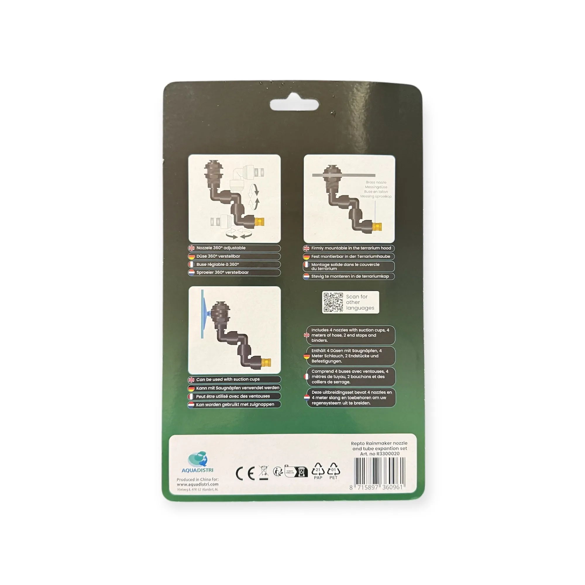 Repto Rainmaker Nozzle and tube expantion set