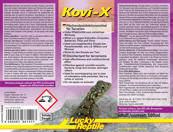 Lucky Reptile Kovi X Desinfektionsmittel für Terrarien