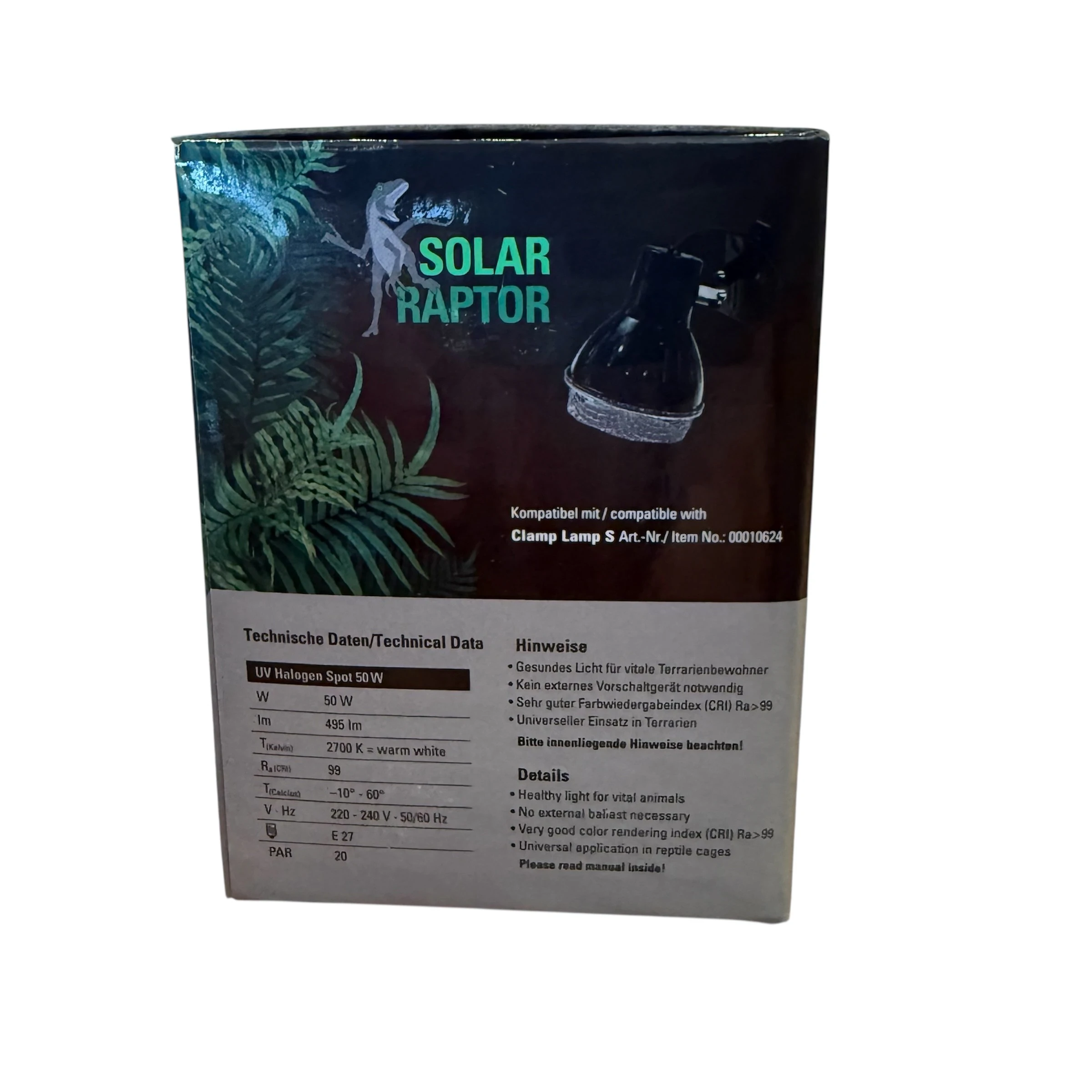 SOLAR RAPTOR UV Halogen Spot 50 Watt